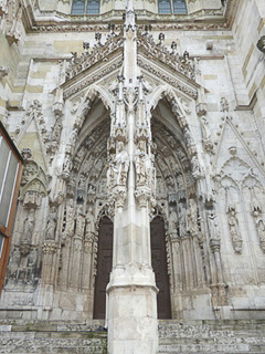 30 Ratisbona - Dom St.Peter - Lo straordinario portale principale visto centralmente