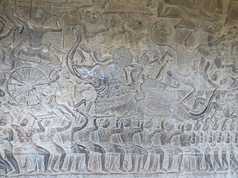 25 Siem Reap - Angkor Wat - 3¯ recinto-lato sud-ovest - Bassorilievo