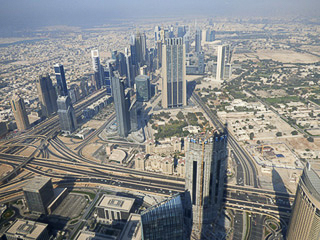 13 Dubai downtown -  At the Top (555 m.) - I grattacieli intorno alla Sheik Zayed road