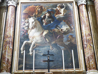 06 La Valletta - Concattedrale di S.Giovanni - Cappella aragonese - San Giorgio a cavallo, di Mattia Preti