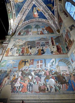 43 Arezzo - Basilica di S.Francesco - Cappella Bacci - Storie della Vera Croce, di Piero della Francesca - Lato sx