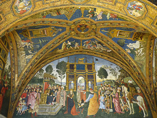 14 Vaticano - Musei Vaticani - Appartamento Borgia - Sala dei Santi - Disputa di Santa Caterina d'Alessandria, di Pinturicchio