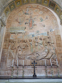 06 - Ragusa - Chiesa di Santa Maria della Scala - Opera in terracotta, Dormitio Virginis, del 1538
