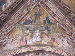 10 - Assisi - Chiesa inferiore di San Francesco di Assisi - Le vele di Giotto, in crociera - Particolare